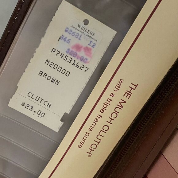 Vintage NOS Buxton Genuine Leather Brown Wallet Organizer Equestrian Vibes - Picture 6 of 11